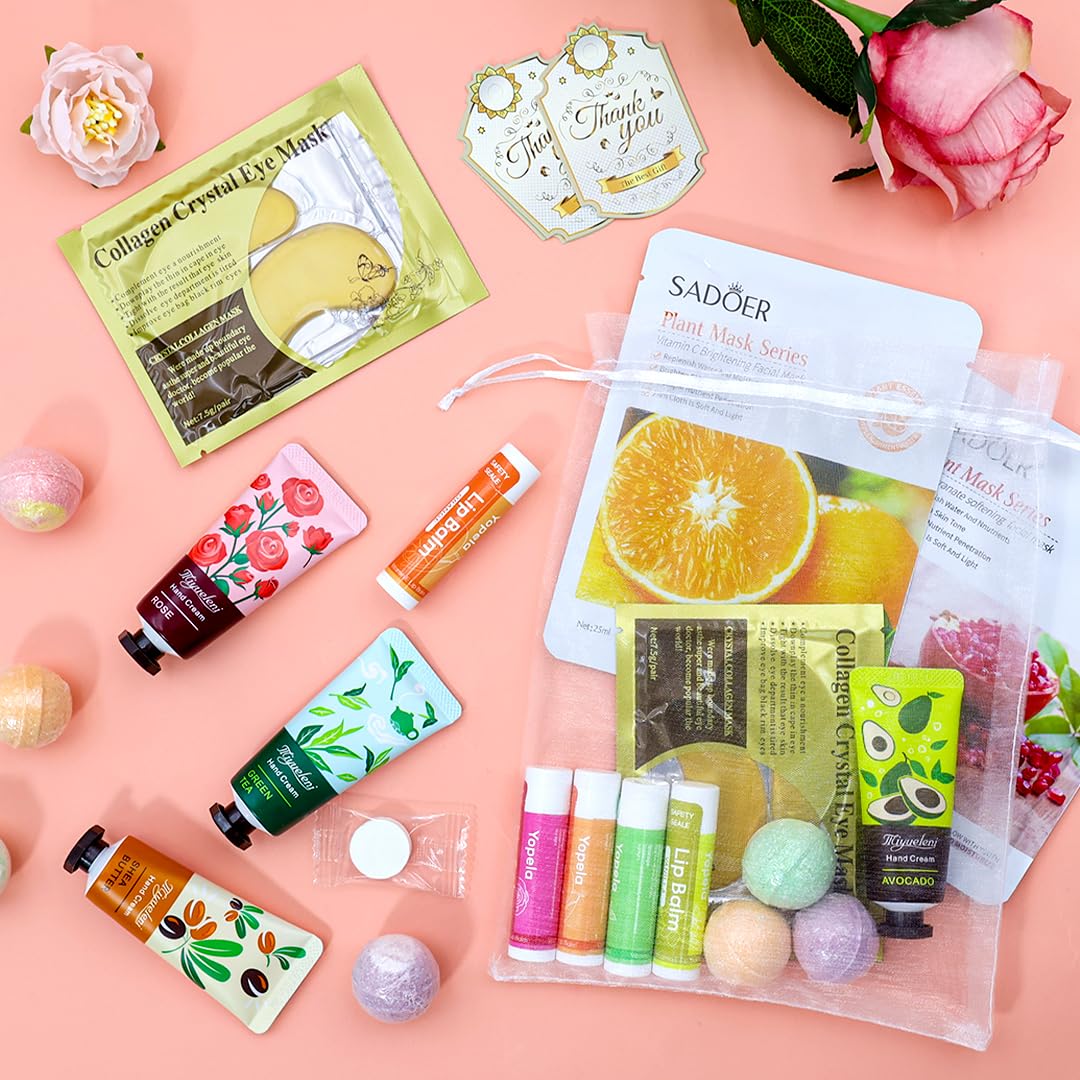Yopela spa kit organza bags for ready-to-gift presentation.