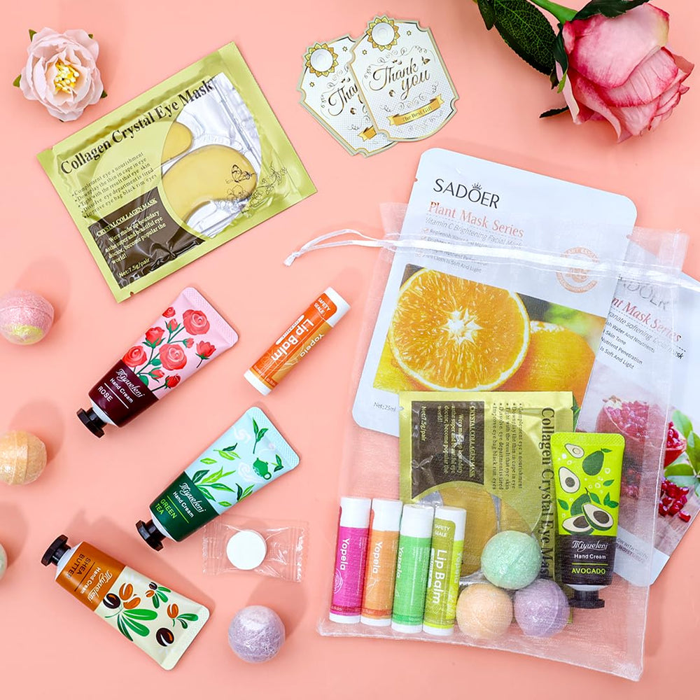 Yopela spa kit organza bags for ready-to-gift presentation.