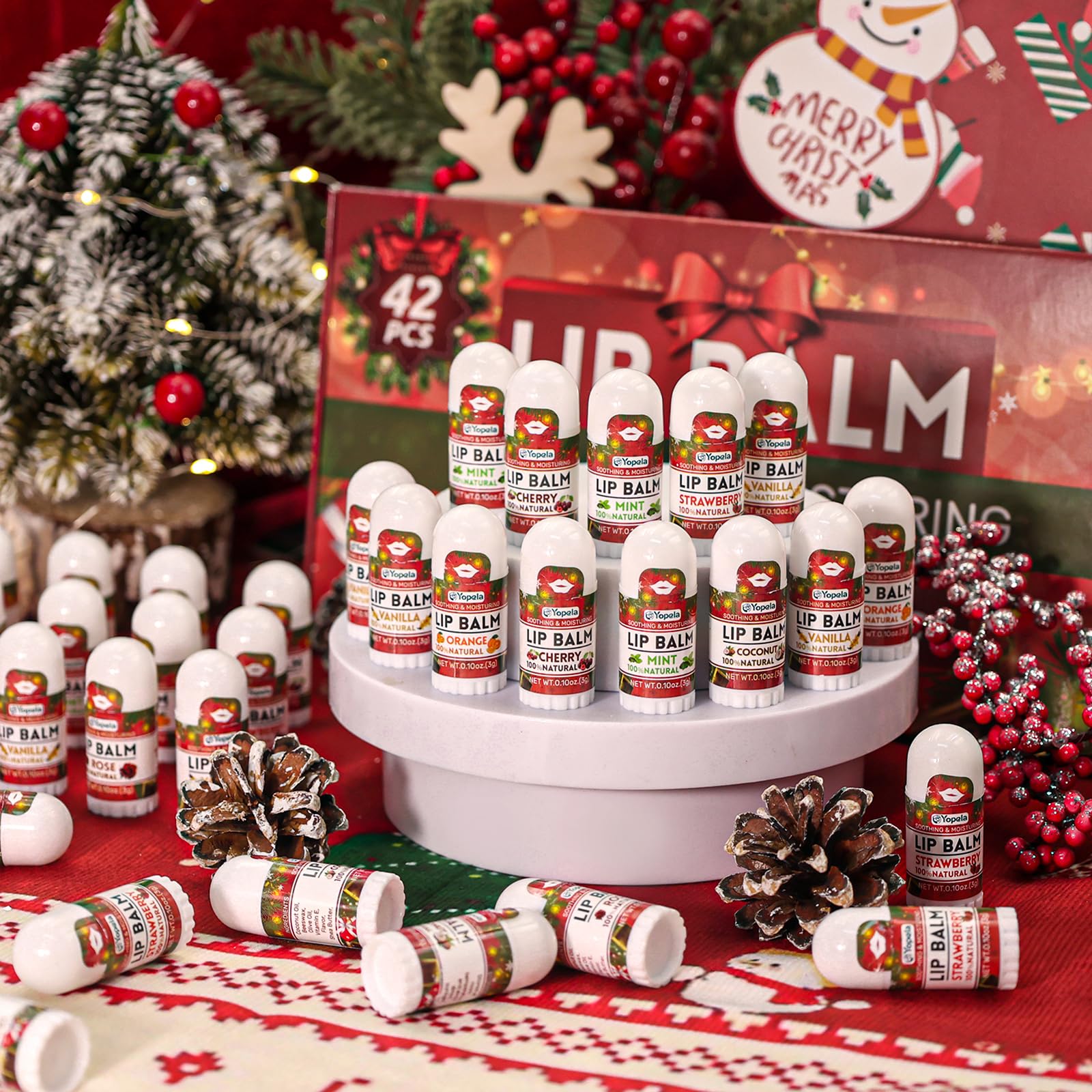 Yopela stocking stuffer lip balm set ready for gifting