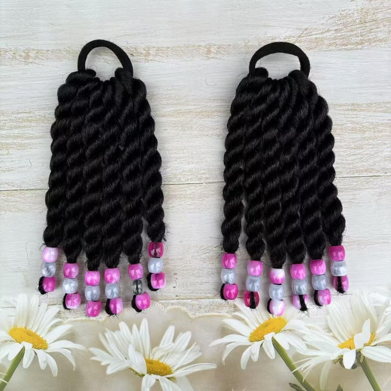 YOROSTAR crochet-style braids with beads for lightweight comfort.