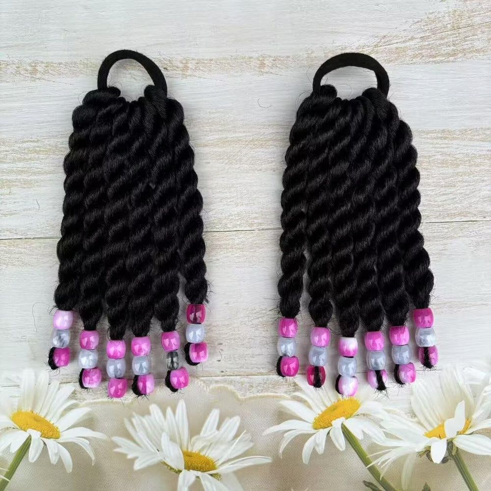 YOROSTAR crochet-style braids with beads for lightweight comfort.