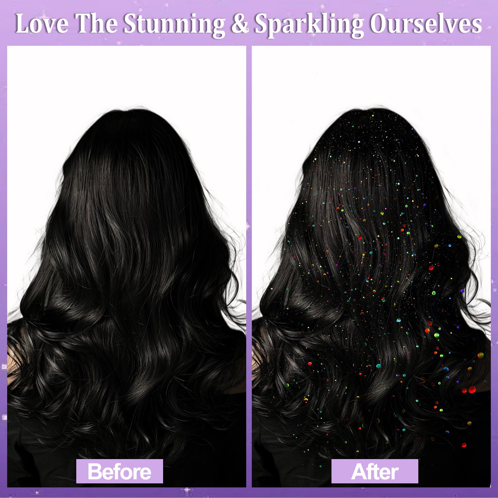 Yosca glitter spray on hair and clothes creates holographic shine without heavy residue.