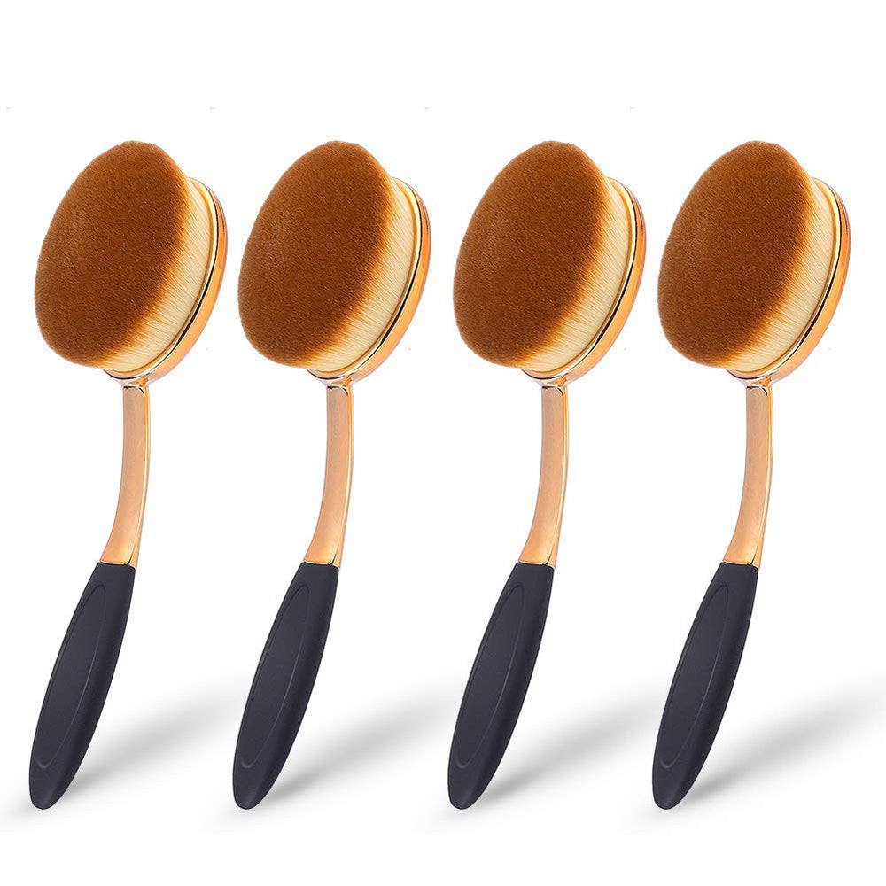 Yoseng contour oval brush with rose gold handle for precise blending and sculpting.