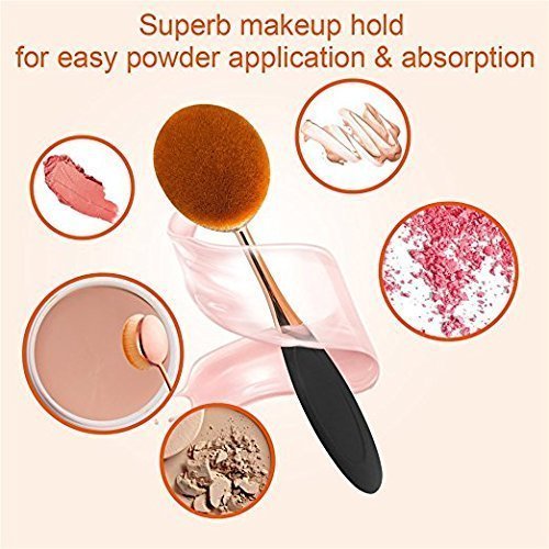 Yoseng foundation and powder brush blends liquids and powders smoothly.