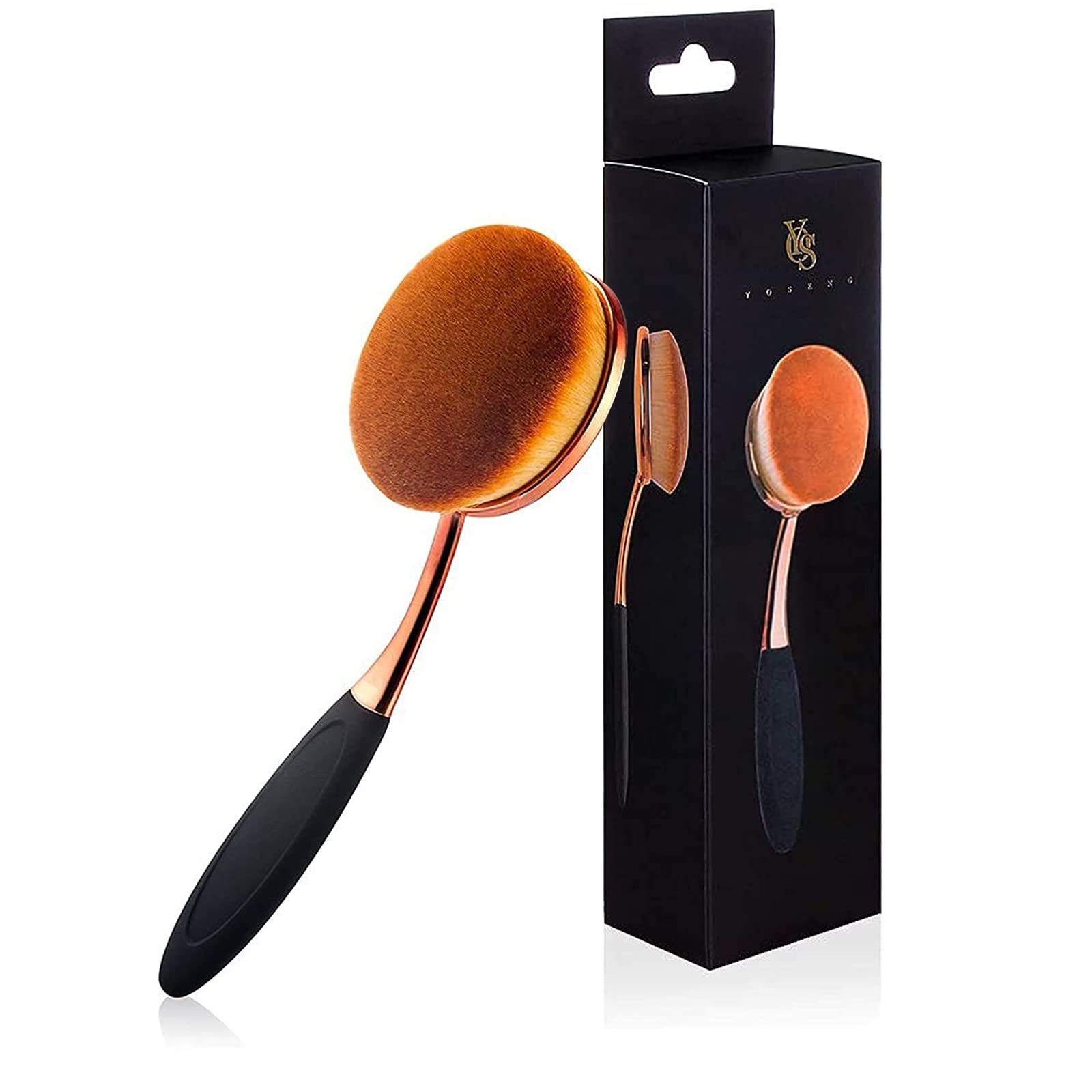 The Yoseng oval foundation brush head for quick, even coverage.