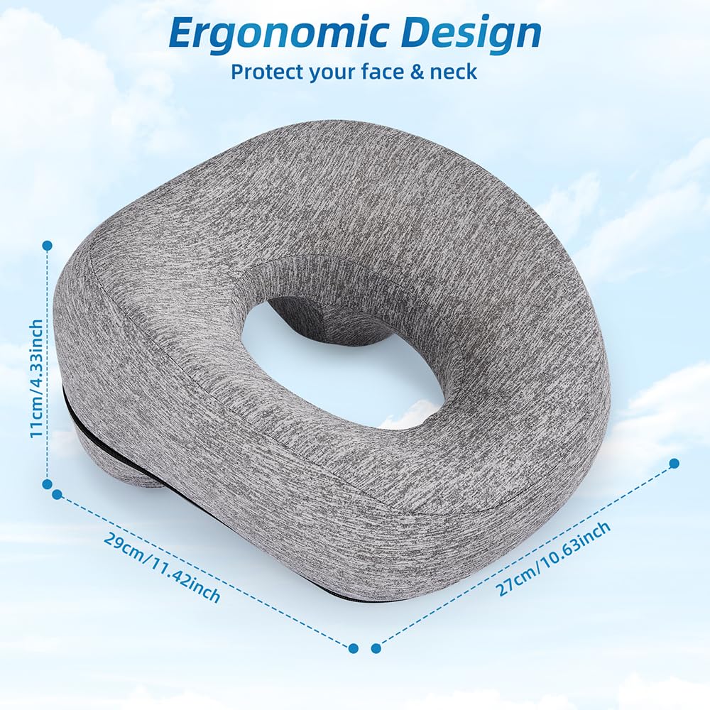Yoshiko massage table headrest features 3D vents for cool, breathable rest.