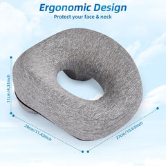 Yoshiko massage table headrest features 3D vents for cool, breathable rest.