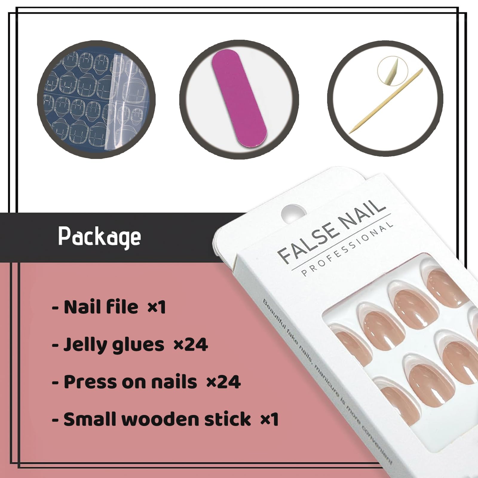 YOSOMMK ABS material nails provide durable, flexible wear.