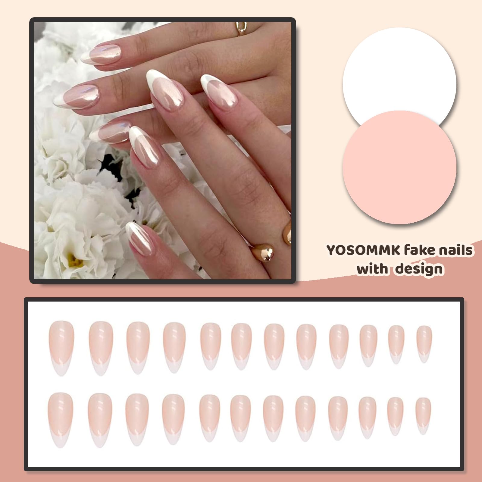 YOSOMMK glue-on nails deliver fast, mess-free application and lasting hold.