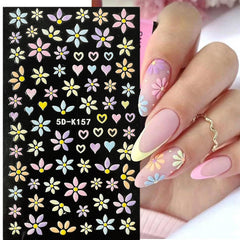 YOSOMMK nail stickers tweezers included for precise, easy application.