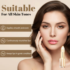 YOTOCK lip color shows pH reaction for a personalized pink shade.
