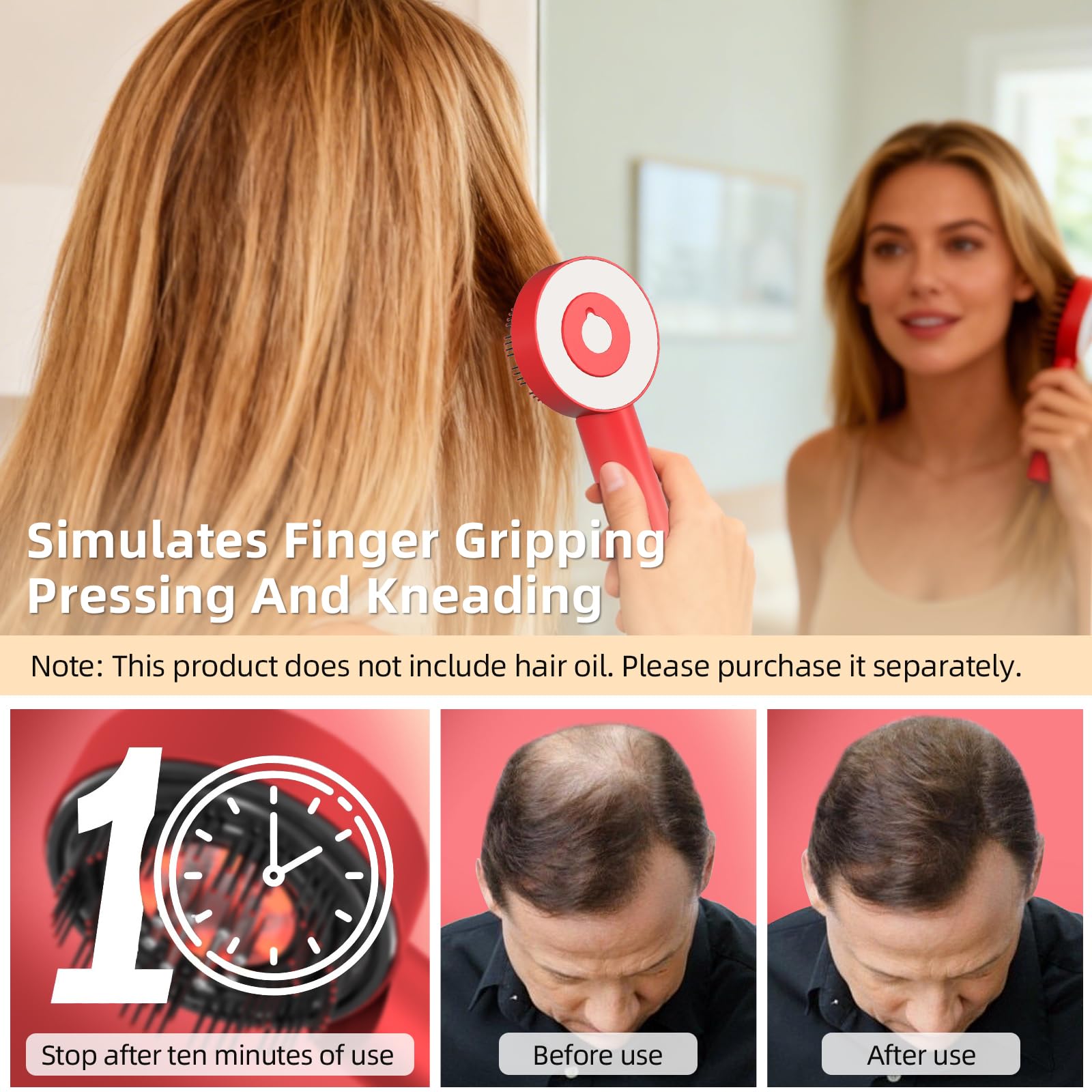 YOTONGONSI IPX7 waterproof hair brush ready for wet hair use
