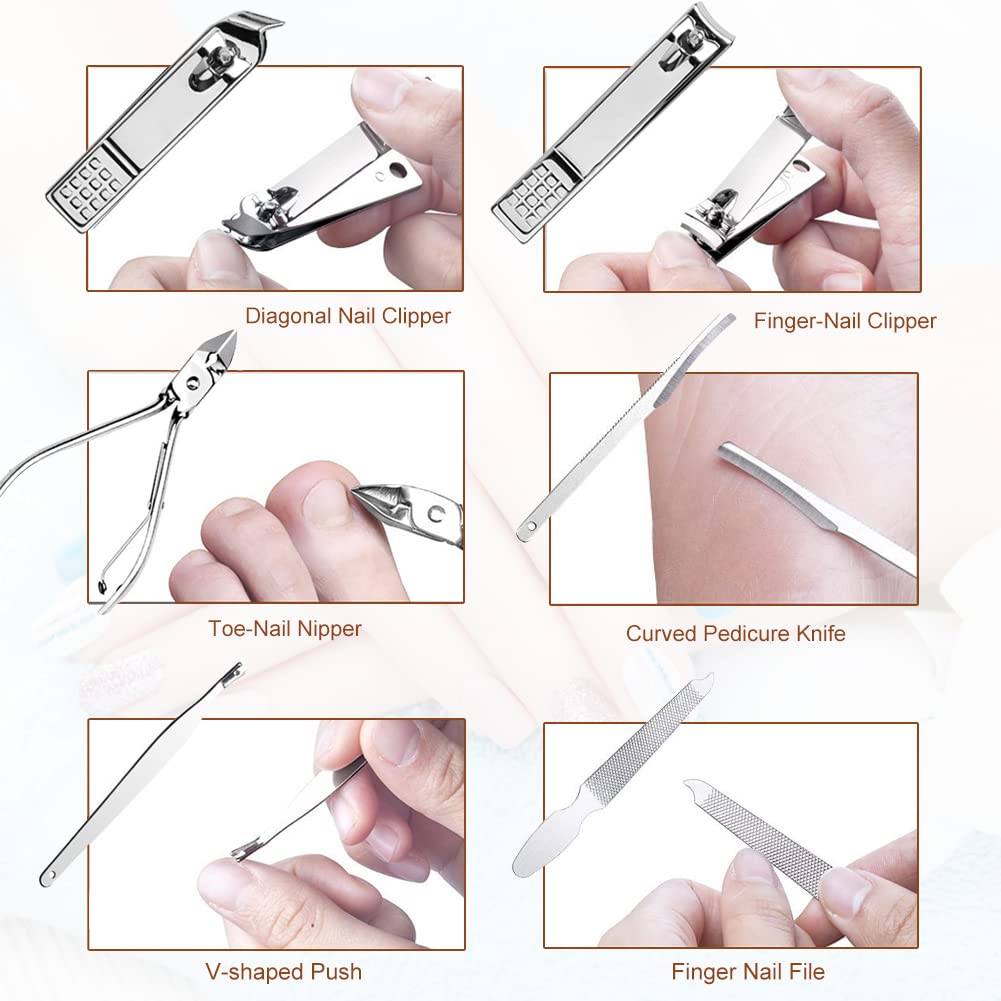 Yougai pedicure tools arranged for tidy foot care