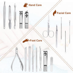 Yougai travel case open shows complete manicure kit