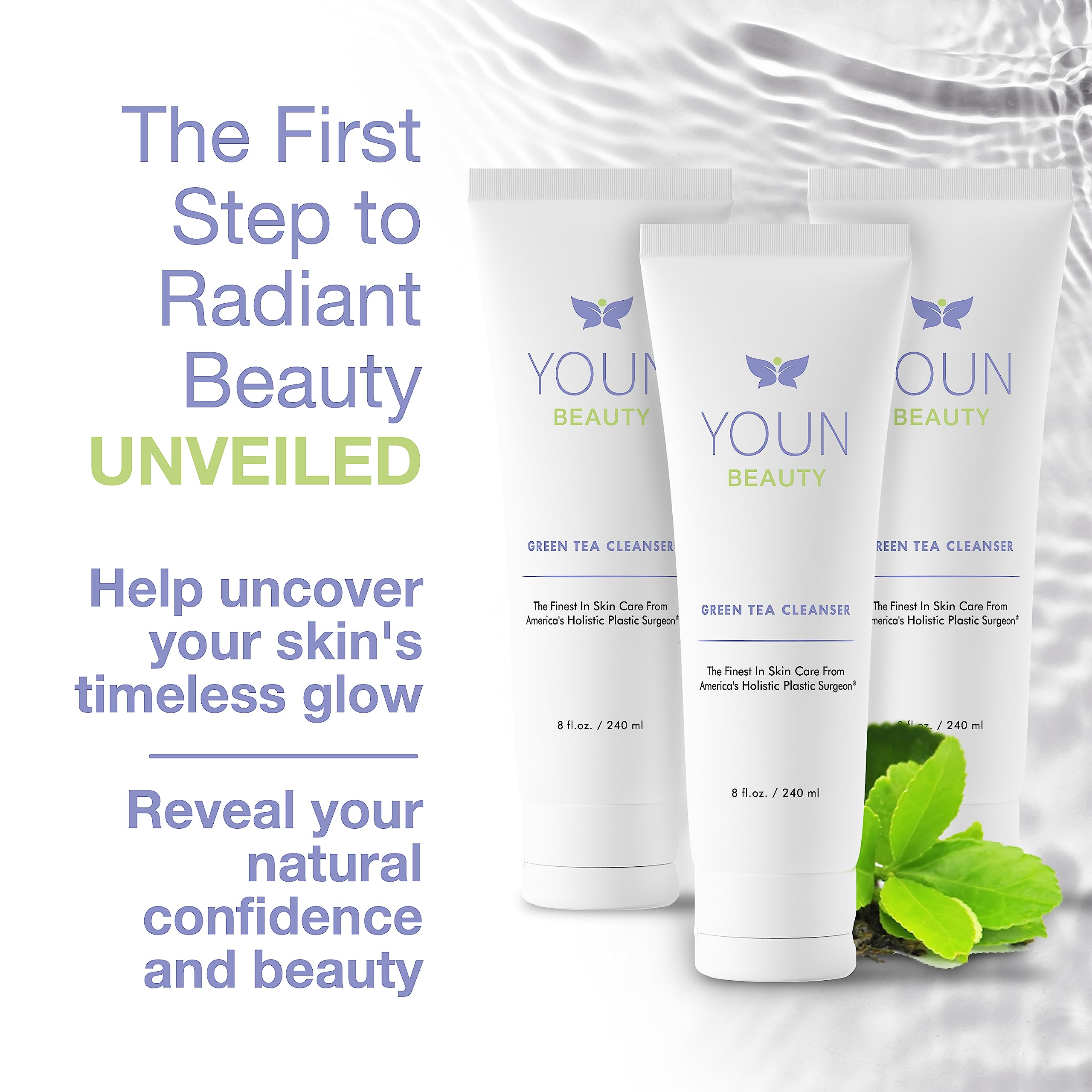 YOUN Beauty packaging emphasizes cruelty-free and paraben-free ethics