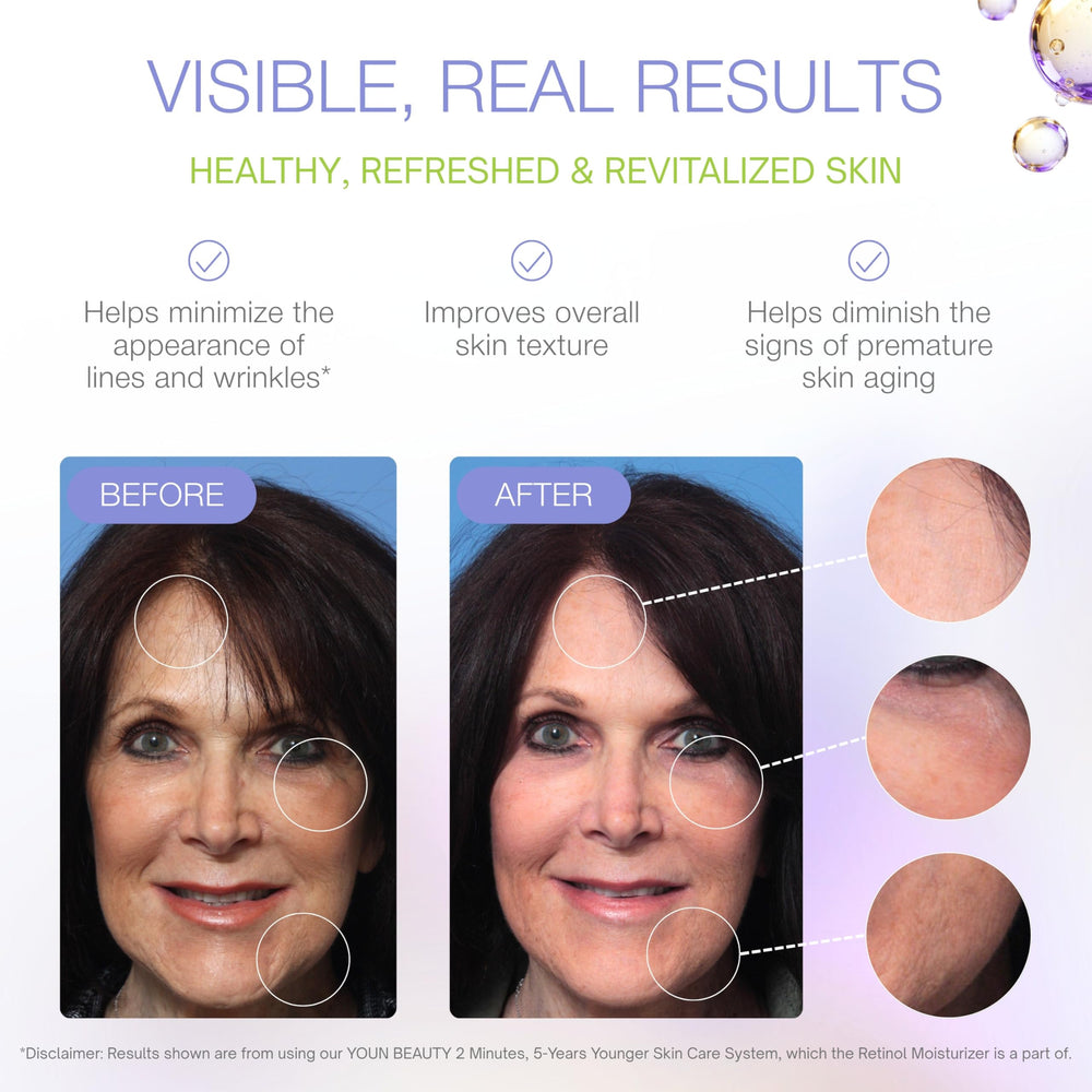 Gift-ready packaging of YOUN Beauty Retinol Night Cream in soft tones.