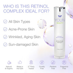 Swirl texture of YOUN Beauty Retinol Night Cream under soft lighting.