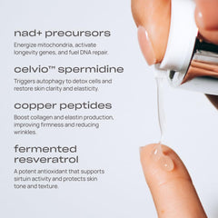 Close-up of Young Goose Youth Reset Serum cap shows smooth application.