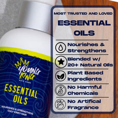 Young King Hair Care : huile avocat-argan, douceur et brillance des boucles d'enfants.