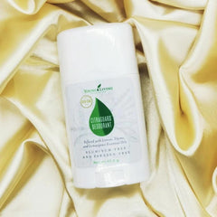 Young Living CitraGuard deodorant application swipe demonstrates smooth glide for daily use.