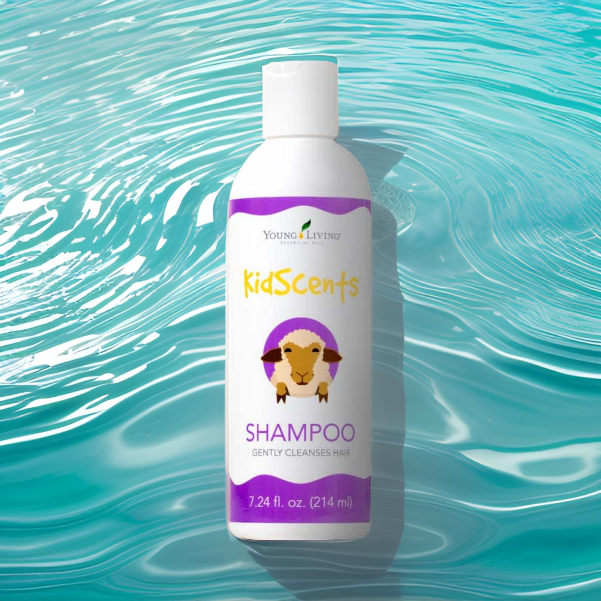Young Living KidScents Shampoo applied with scalp massage demonstrates scalp conditioning.