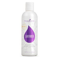 Young Living Lavender Hand & Body Lotion bottle front shows sleek packaging for daily nourishment