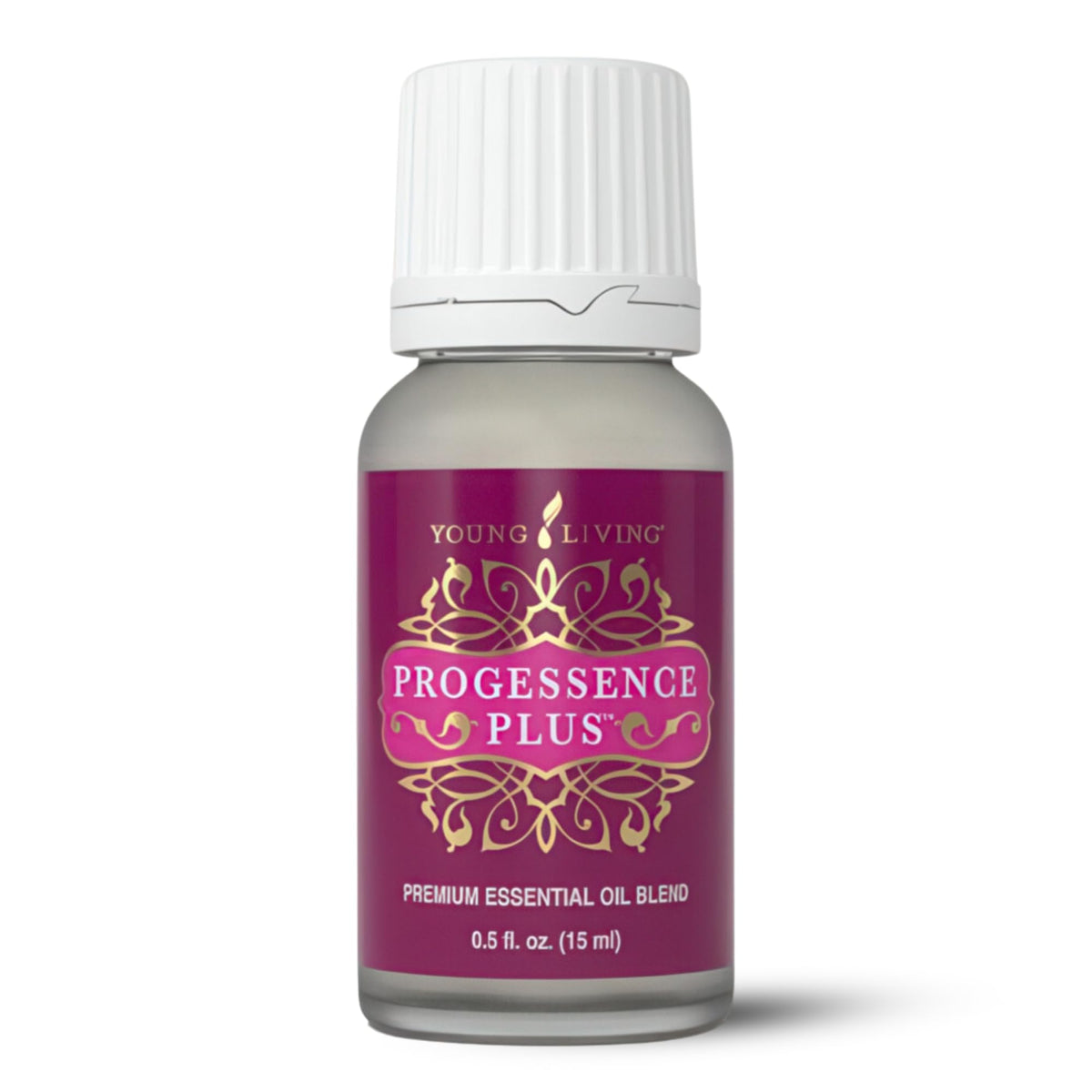 Progressence Serum by Young Living bottle close-up for daily skin hydration.