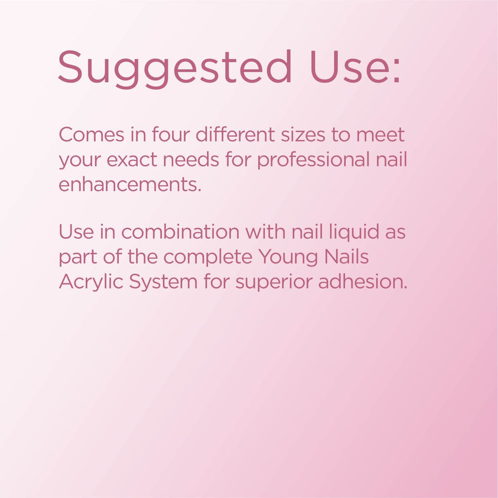 Young Nails 660g powder provides ample quantity for multiple salon-quality applications