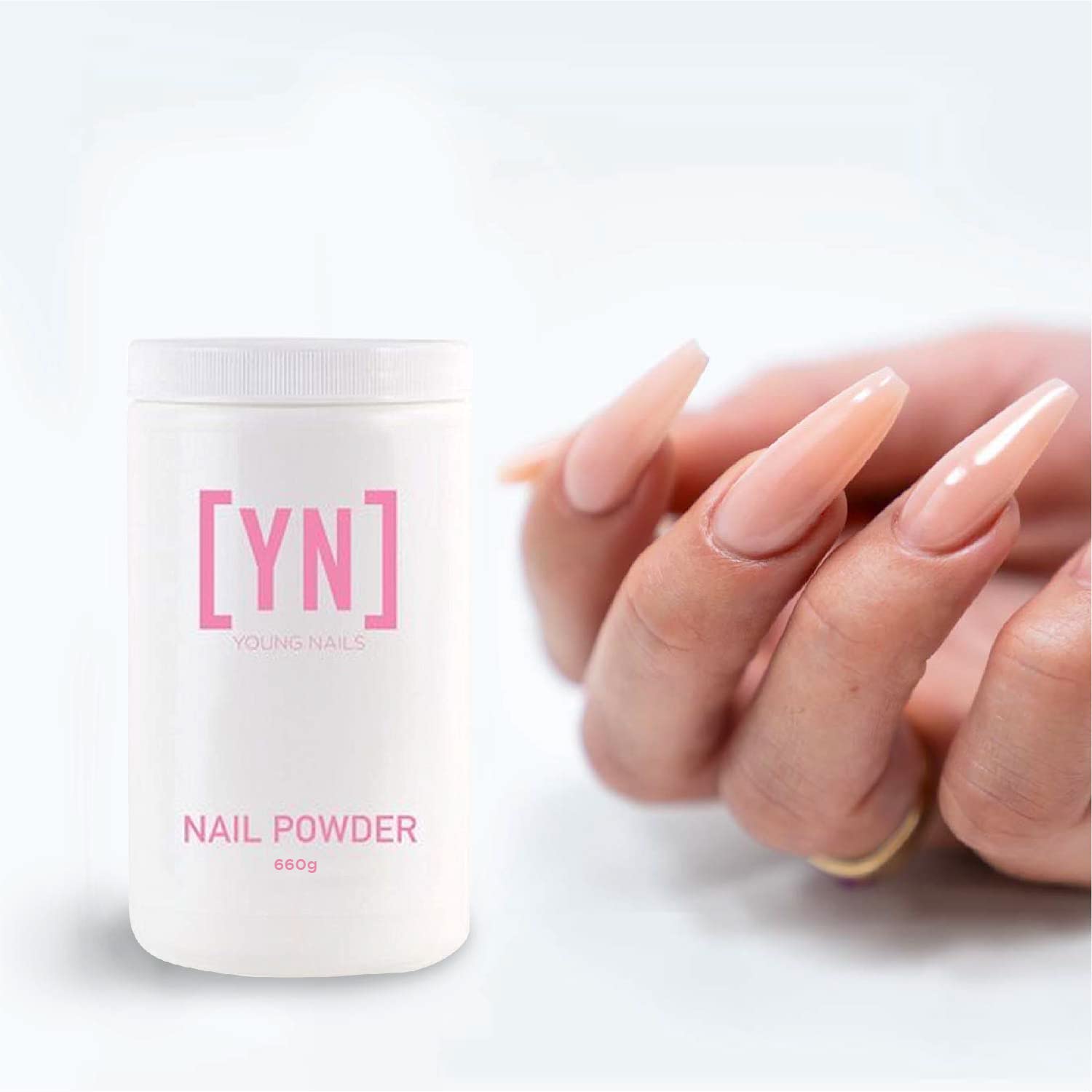 Young Nails 85g pack offering versatile cover powder options.