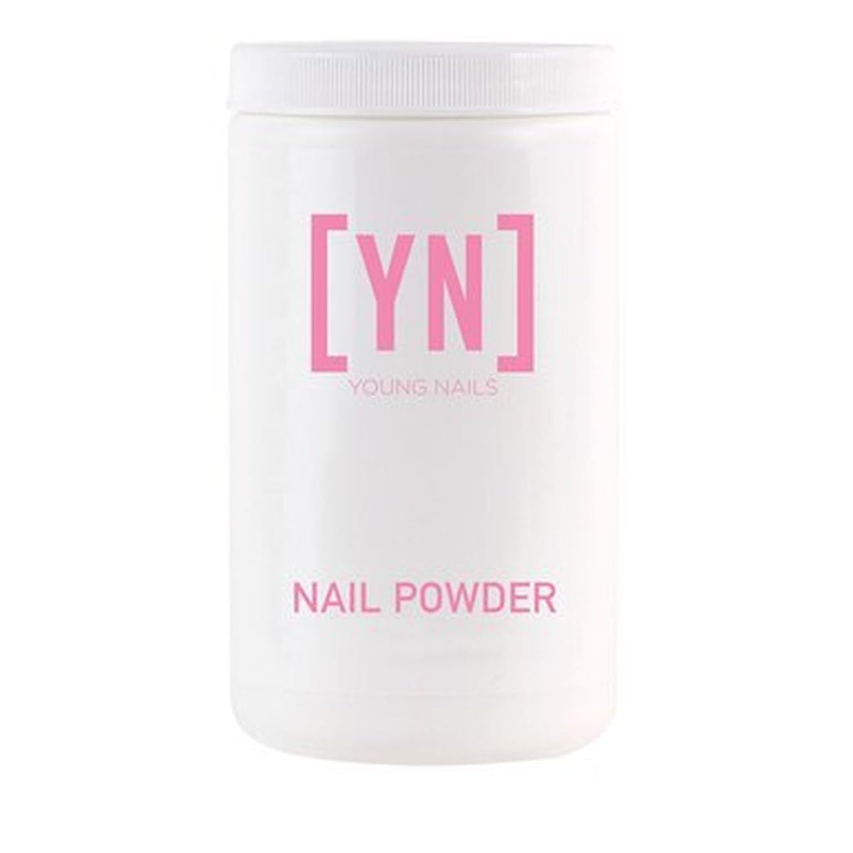 Young Nails cover powder jar showing smooth consistency and lavish coverage.