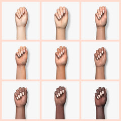 Young Nails acrylic powders in two shades provide natural camouflage for damaged nails.