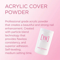 Young Nails acrylic cover powder two shades for natural look.