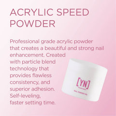 Young Nails Acrylic Speed Powder shows smooth, flawless application with superior adhesion.