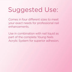 Young Nails Acrylic Speed Powder pink being applied on nails for natural color and smooth coverage