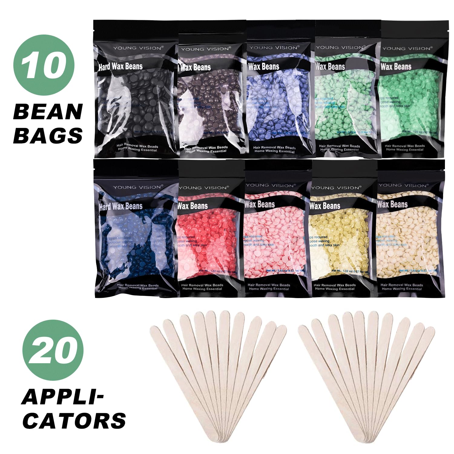 Young Vision optical display highlights 10-color surprise pack for waxing.
