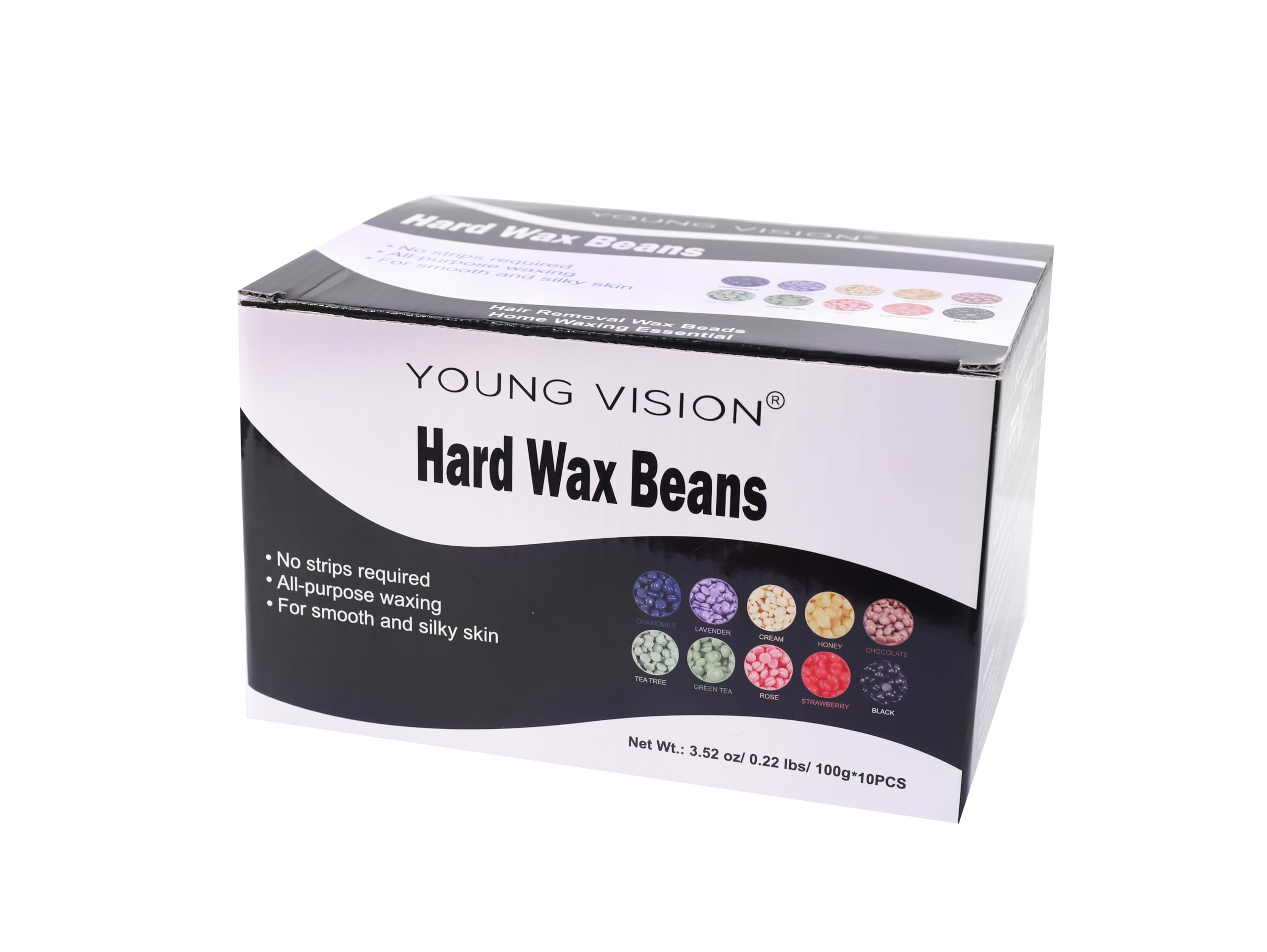 Young Vision bead texture close-up showing granular, flexible waxing use.