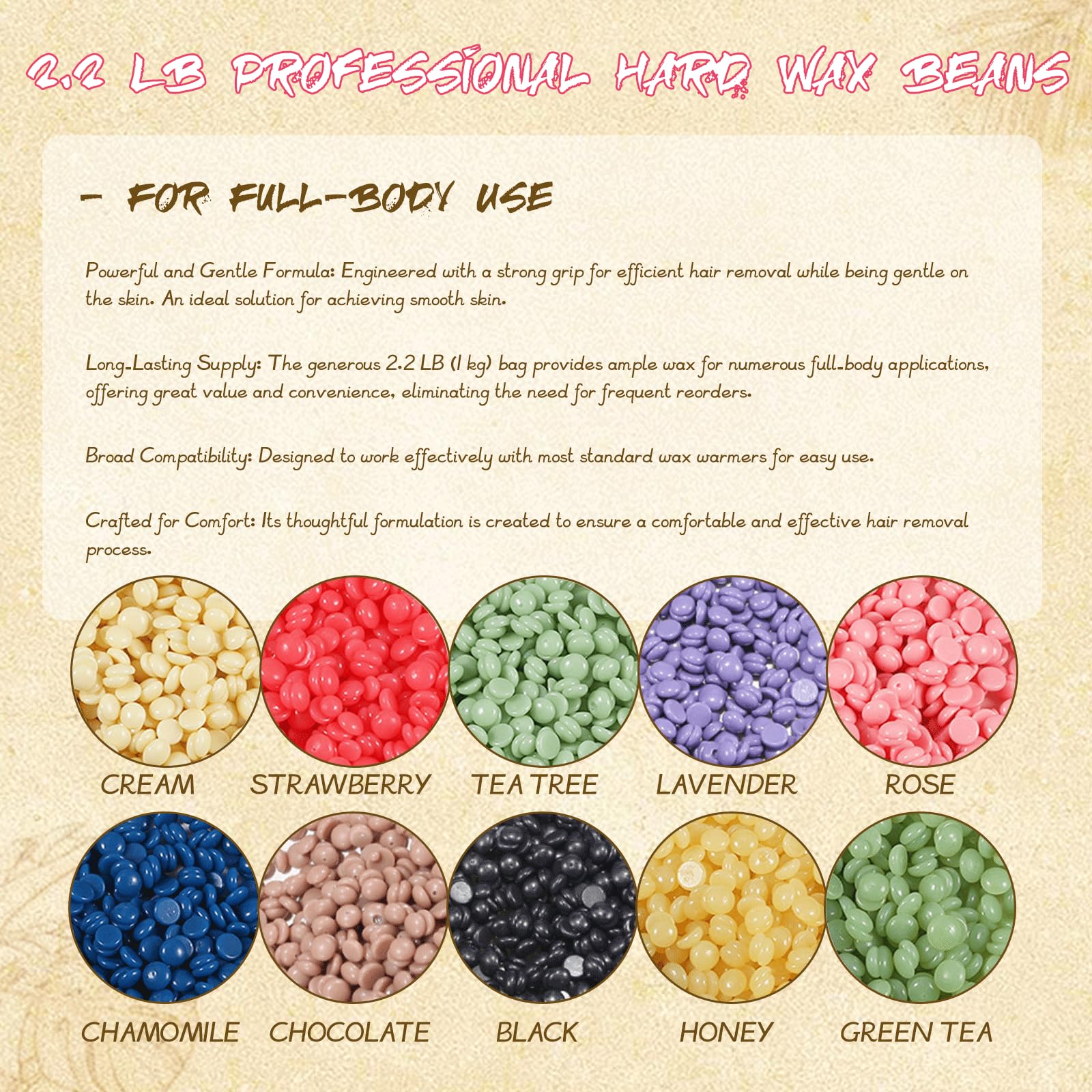 Young Vision bikini-area waxing beads offering flexible, all-over coverage.