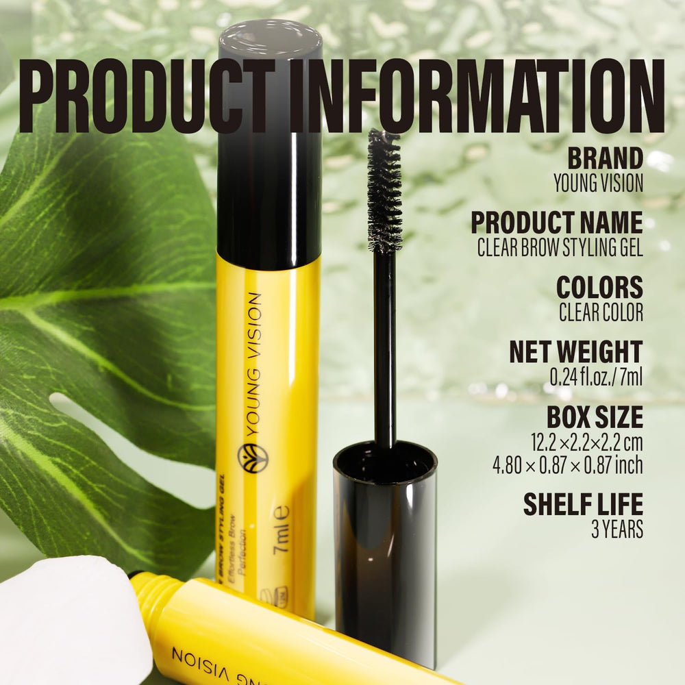 Transparent texture of YOUNG VISION brow gel for defined brows