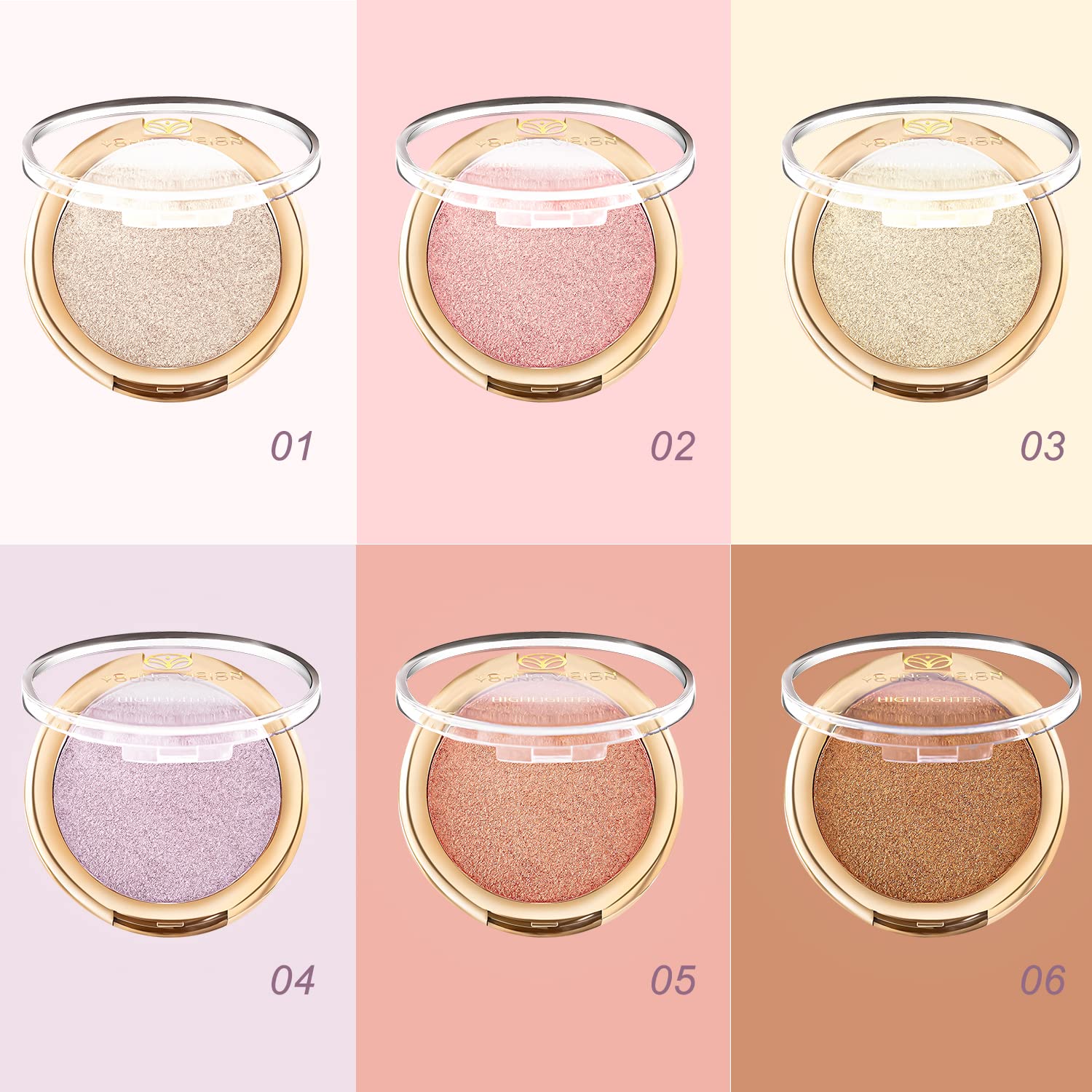 YOUNG VISION highlighter for face, eyes, and body with buildable intensity.