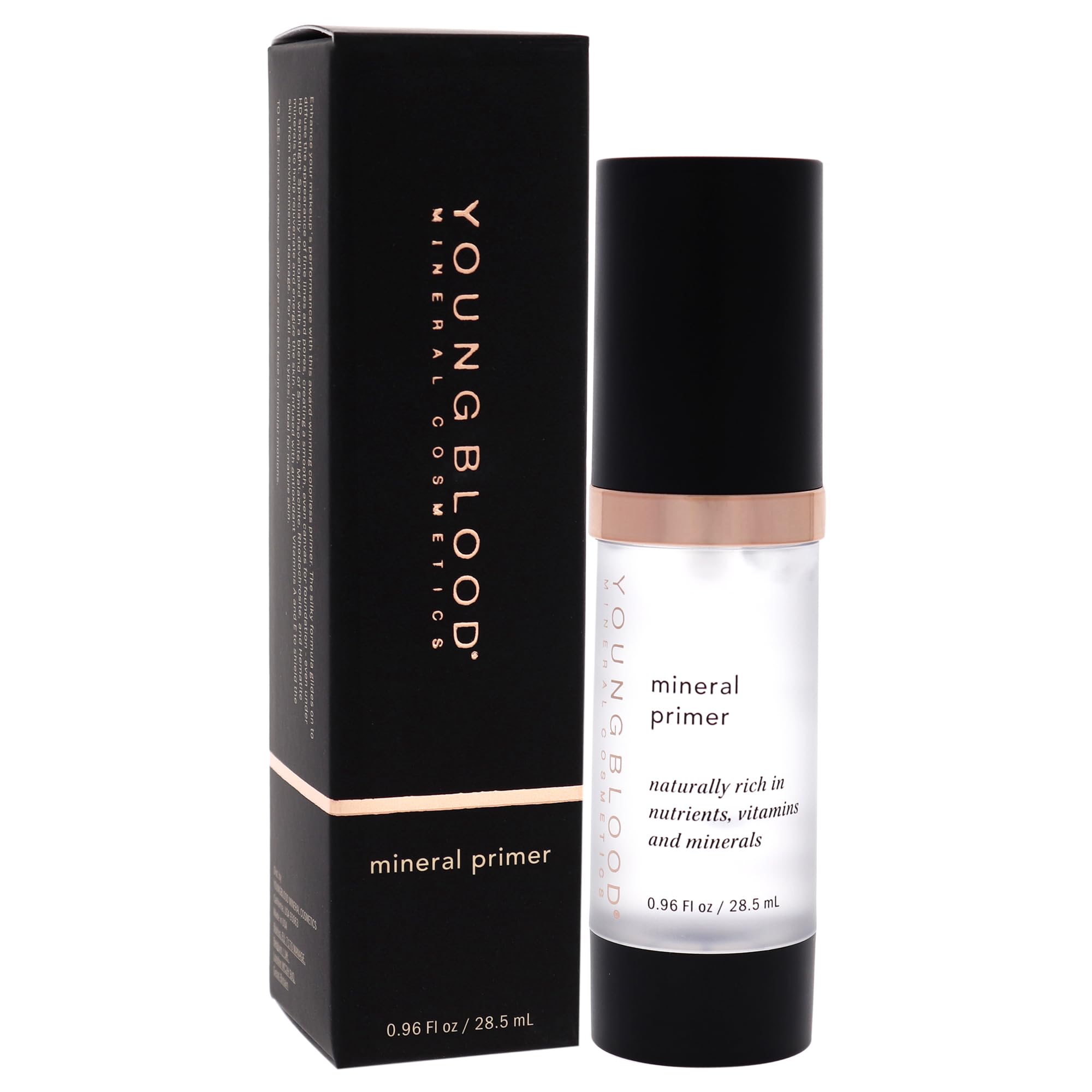 Youngblood Mineral Primer on hand demonstrates light, even application.