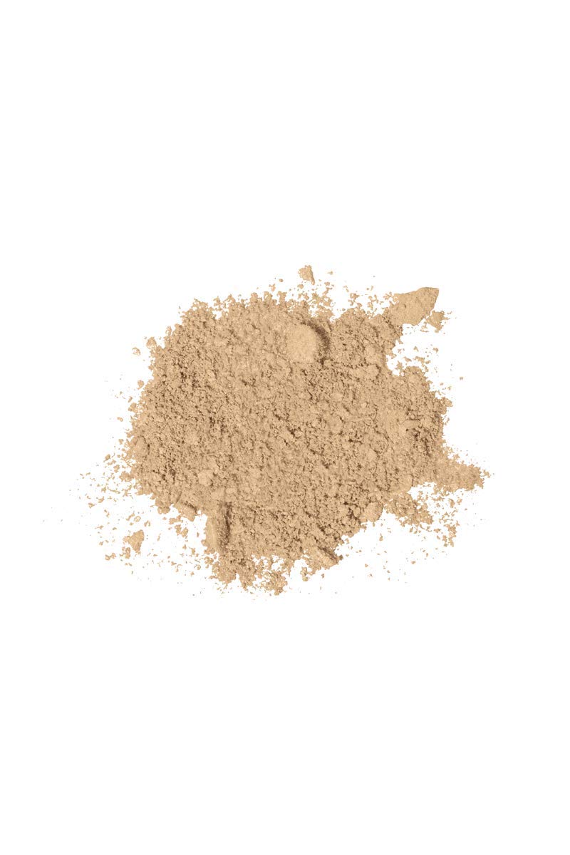 Youngblood Nateral Mineral Loose Foundation Tawnee texture close-up highlights breathable, weightless feel.