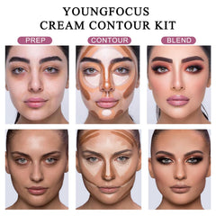 Youngfocus contour palette showing three highlights and three contours for definition.