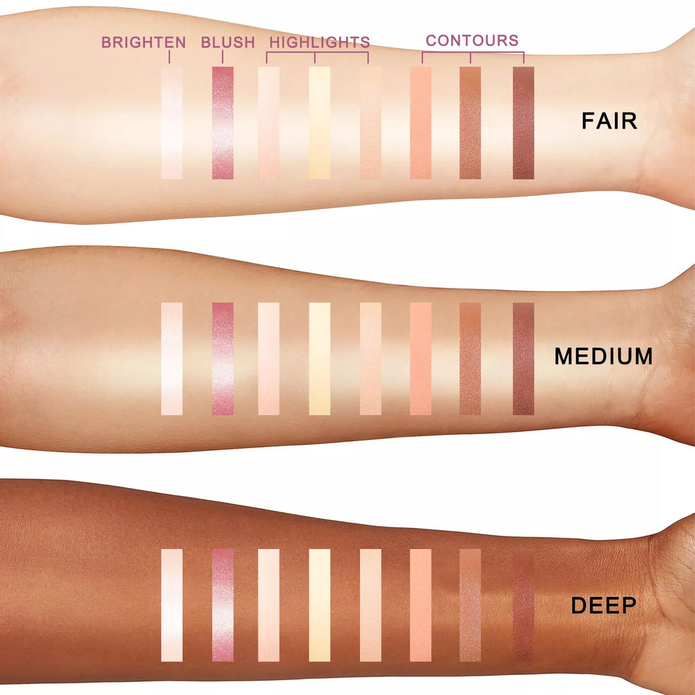 Youngfocus swatches on skin show blendable texture and even coverage.