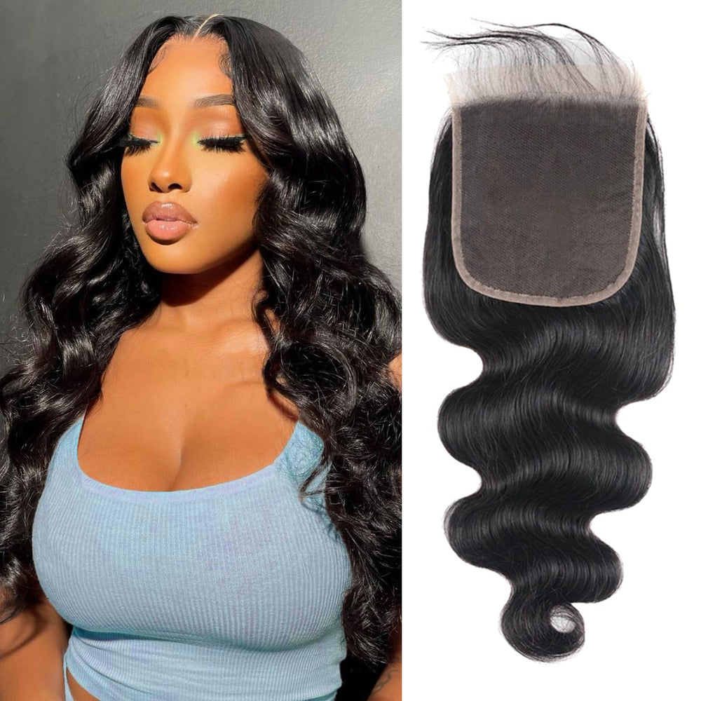 Youngirl 5x5 HD lace closure in 10 inch body wave for natural part.
