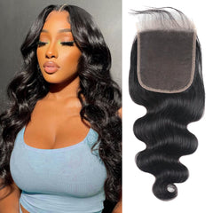 Youngirl 5x5 HD lace closure in 10 inch body wave for natural part.