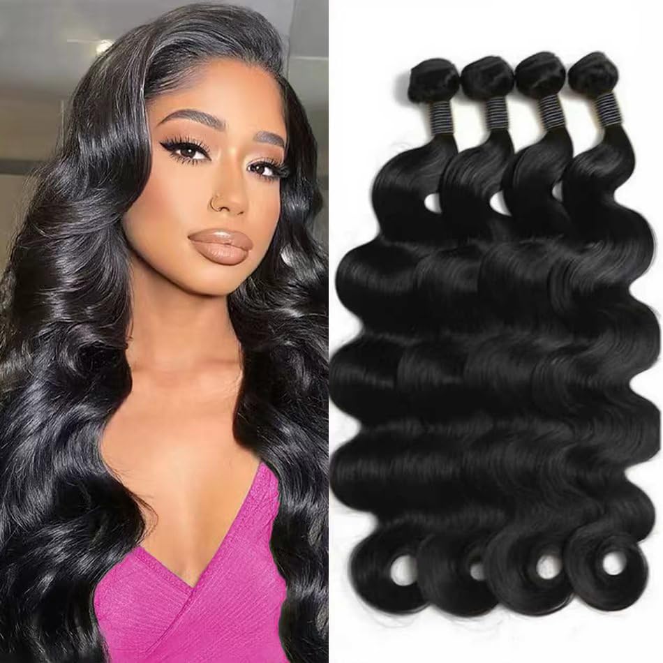 Youngirl body wave 16-inch bundles offer natural volume and soft movement.