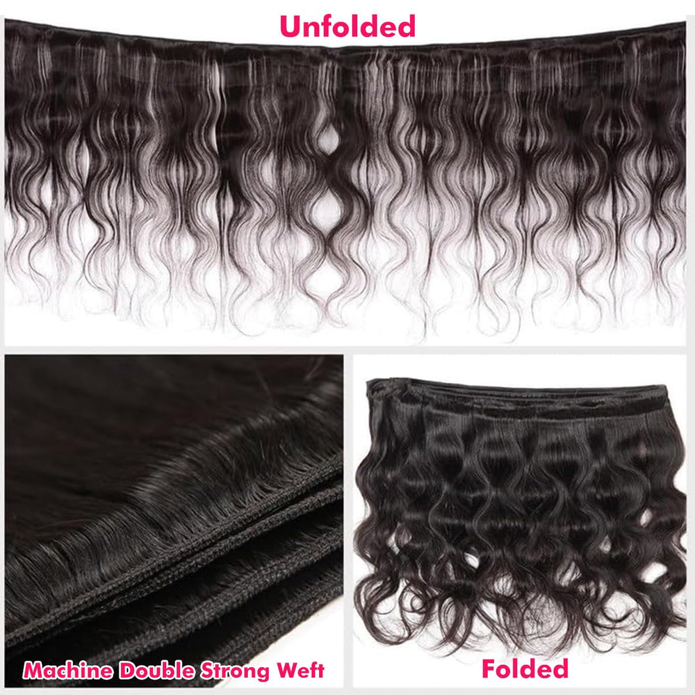 Youngirl body wave 22-inch bundles deliver dramatic length and buoyant curl.