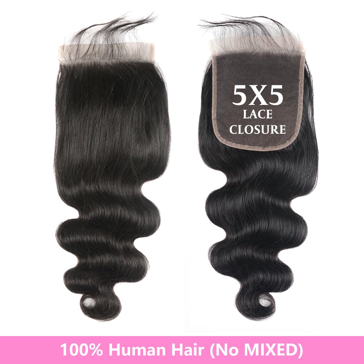 Youngirl pre-plucked baby hair closure for realistic hairline and easy styling.