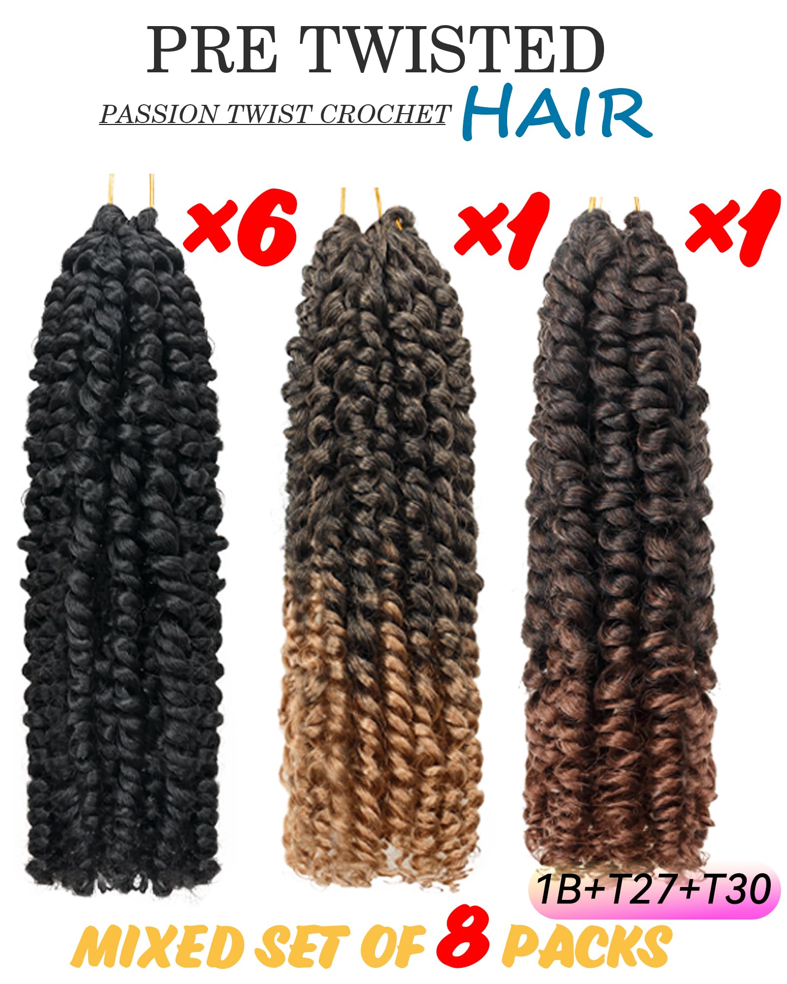 YoungLuchi pre-twisted passion twist close-up shows soft, coil texture.