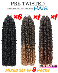 YoungLuchi pre-twisted passion twist close-up shows soft, coil texture.
